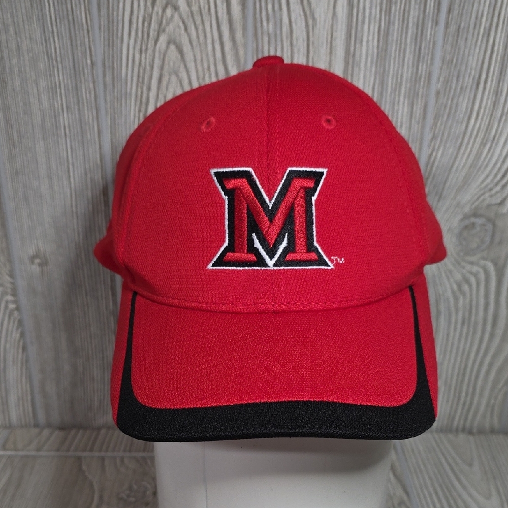 Sport-Tek Red Miami RedHawks Adjustable Baseball Cap